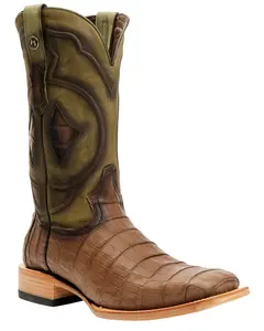 Tanner Mark Men's Exotic Caiman Tall Western Boot Broad Square Toe - Tmx208053
