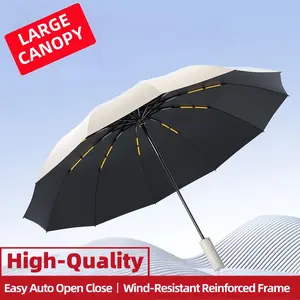 Automatic opening, high-quality fabric - windproof compact umbrella - portable umbrella for both men and women - compensation for damaged items