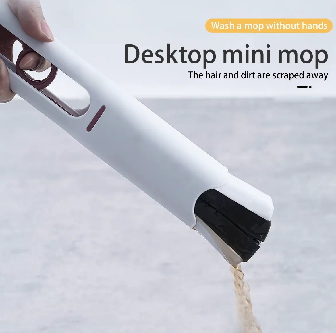 Tenzia's Portable Self-Squeeze Mini Mop for Wet and Dry Use Cleaning System Tool