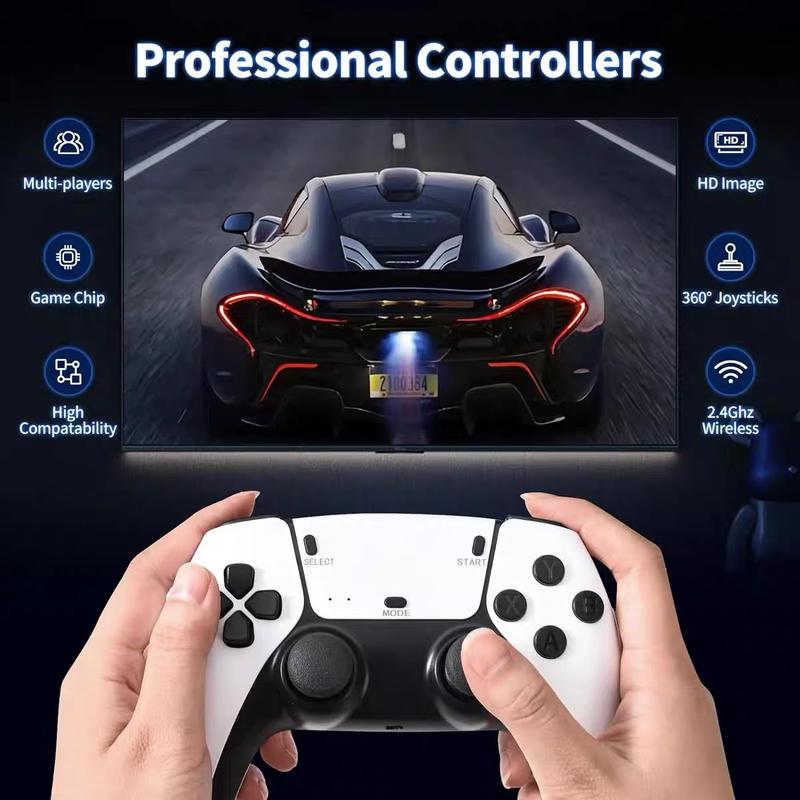 M15 Game Stick Mini TV Handheld Game Console 2.4G Wireless 20000+ Games 128G Storage 30000+ Retro Games HD Output Two-player for PS1