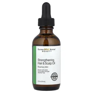 California Gold Nutrition Strengthening Hair & Scalp Oil, Biotin, Rosemary Mint, 2 fl oz (59 ml)