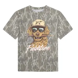 Vintage Country Dog Bottomland Camo Tee, Fieldstone Signature Series, Coastal & Southern Outdoor Aesthetic Shirt, 3D Camo T Shirt