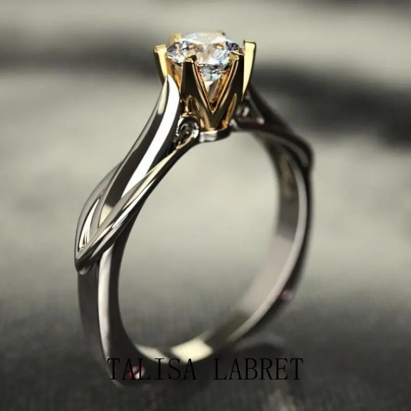 18K Gold Ring for Women Natural Moissanit Rings with Gemstones Beautiful Jewelry Couples Wedding Accessories New Trend Mother's Day GiftsTALISA