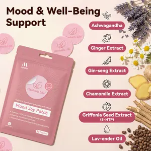 Plant-Based Mood Support Patch | 5-HTP & Botanicals, Long-Lasting Wear, 30 Patches