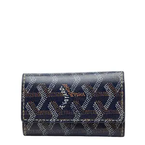 Pre-owned Goyard Other Small Leather Goods Herringbone PVC 6 Key Case