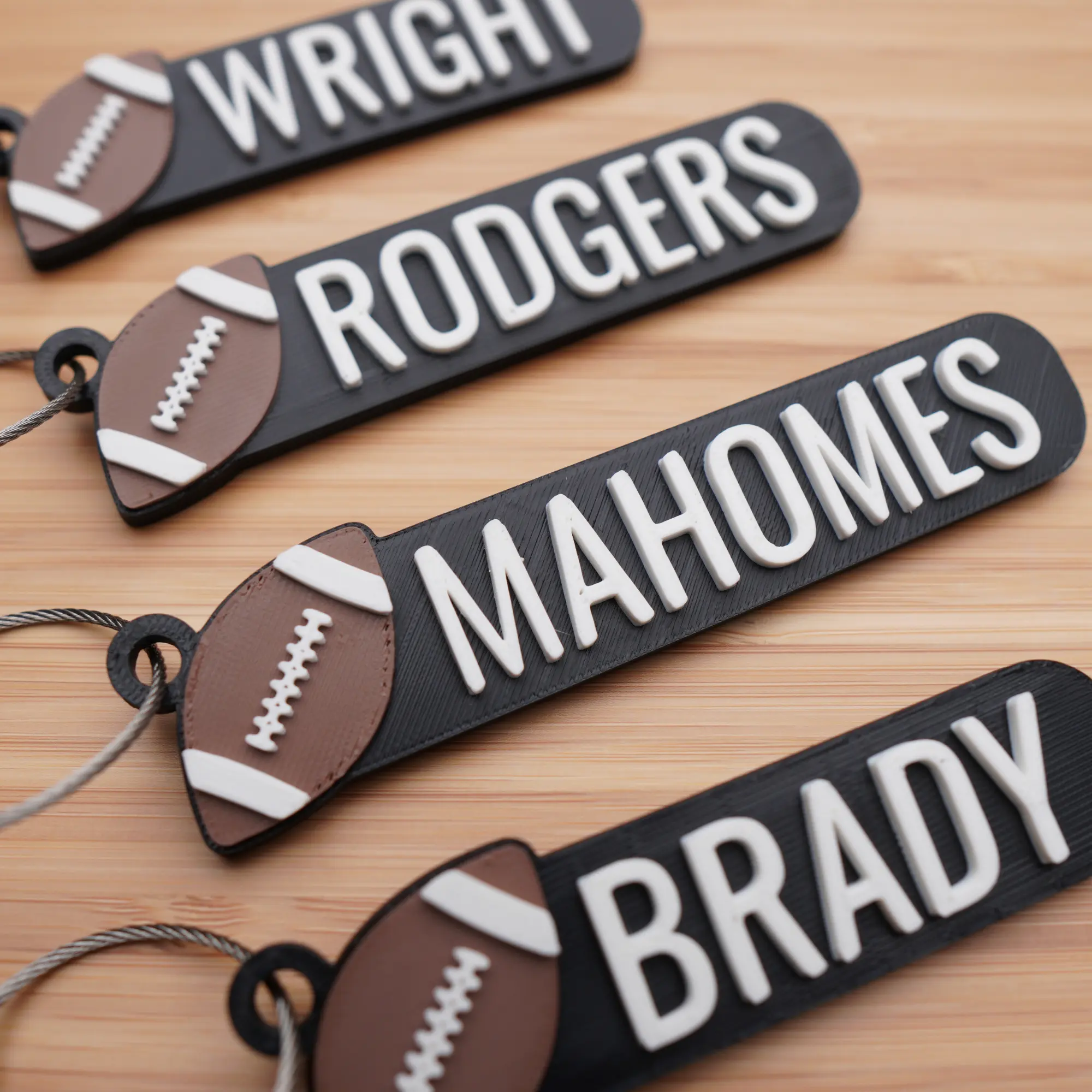 Football Keychain with Personalization Option