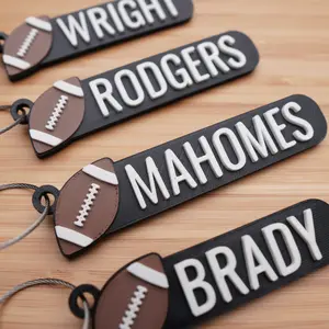 Football Keychain with Personalization Option