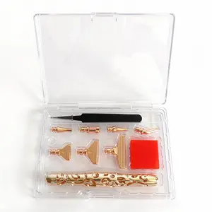 Diamond Painting Pen Set 7Pcs Drill Pen Tip Picker Tools with Wax Tray & Tweezers for DIY 5D Diamond Embroidery Accessories Rose Gold Pens