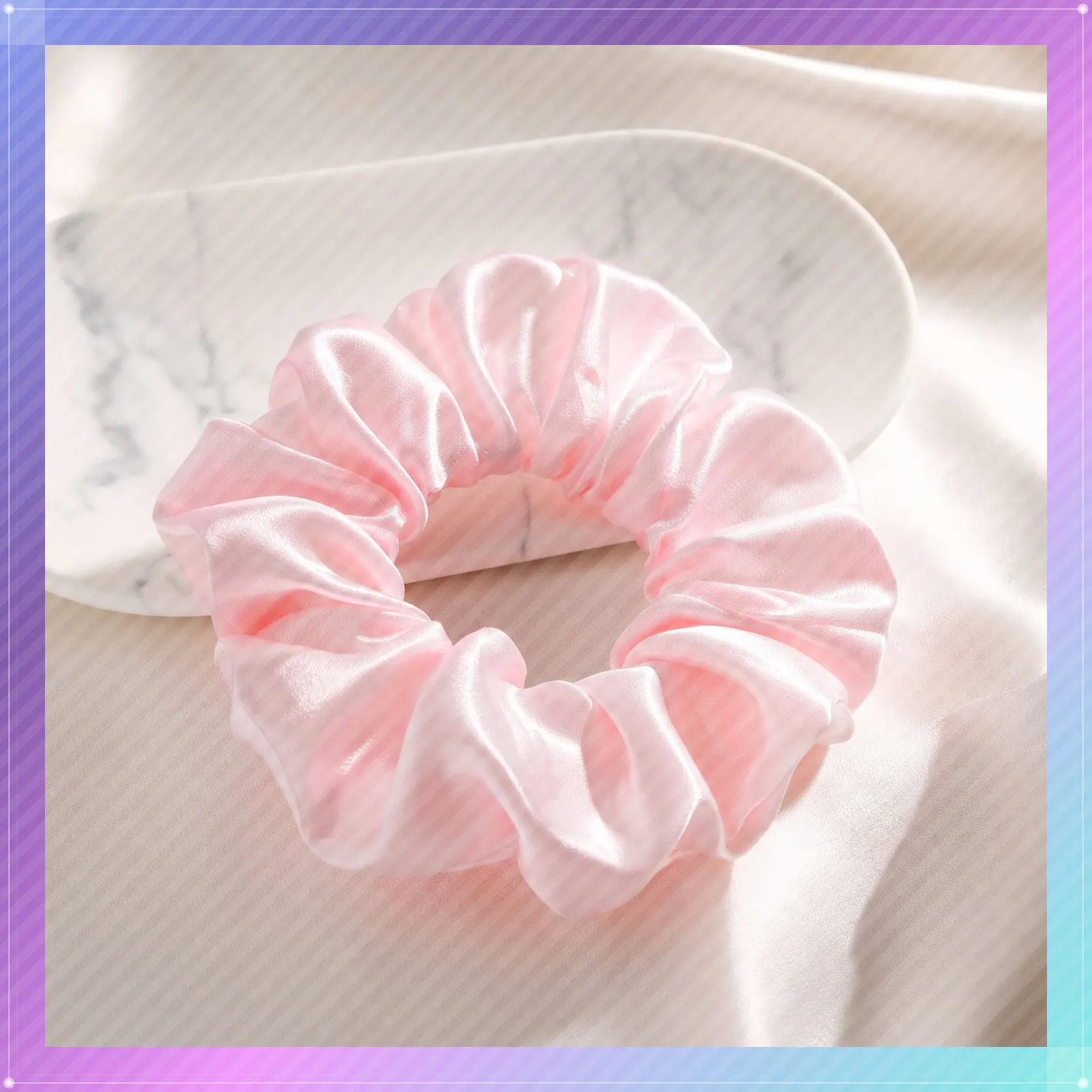 ITODAY Silk Hair Scrunchies for Women, 100% Mulberry Silk Hair Ties, No Damage for Hair 1-Pack