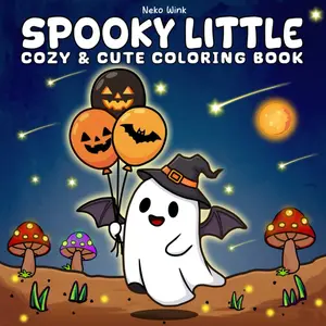 Spooky Little Bold and Easy Coloring Book: Relaxing Halloween Moments with Cozy & Cute Creatures – Perfect for Teens and Adults Paperback