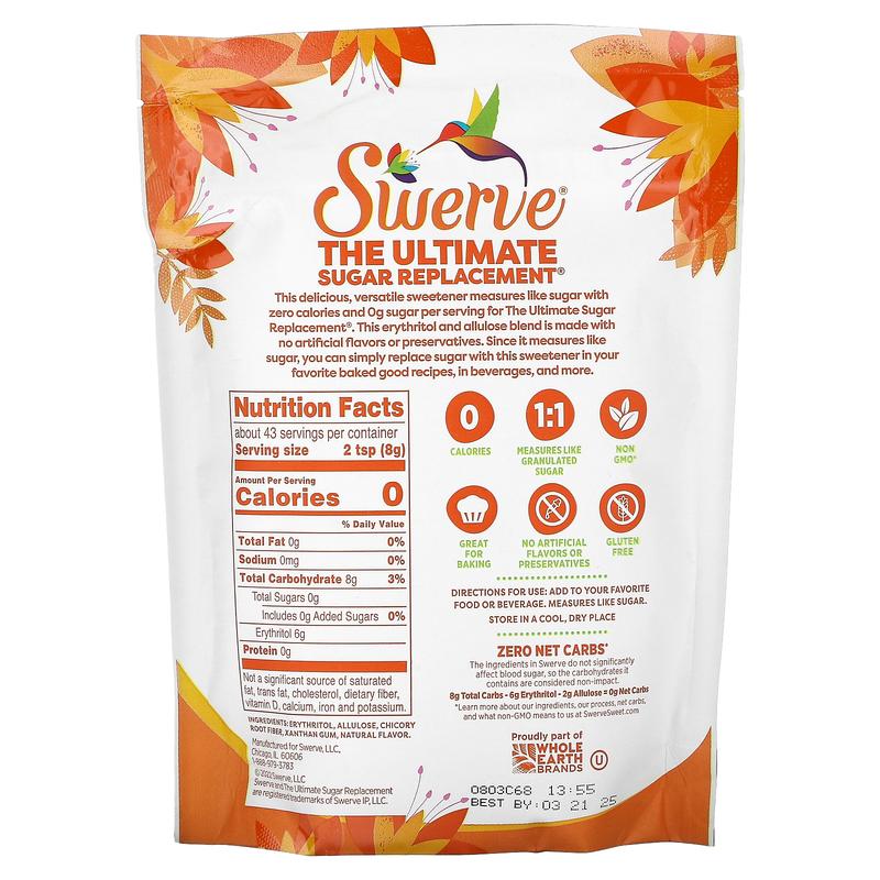 Swerve Granular Zero Calorie Sweetener, 12 oz (340 g)