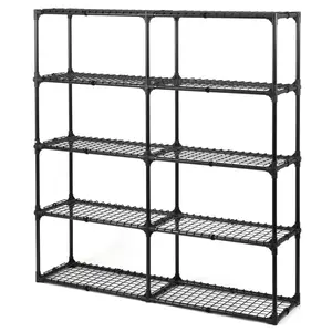 5-SHELF WIRE RACK (2PACK)(High end and high-quality),Adjustable, Sturdy, Easy Assembly,Tall Bookcase Shelf for CDs/Movies/Books, Home Office Bookcase Shelf Storage Organizer, Modern Book Shelf for Bedroom/Living Room/Home Office Plastic Steel
