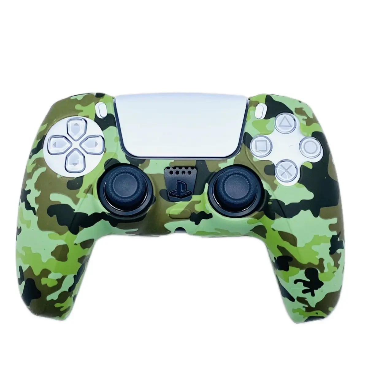 Ps5 Green Camo Skin Controller Cover Silicone Camouflage Game Accessories Grip
