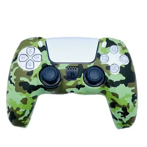 Ps5 Green Camo Skin Controller Cover Silicone Camouflage Game Accessories Grip