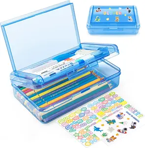 Double Layer Clear Pencil Case Box