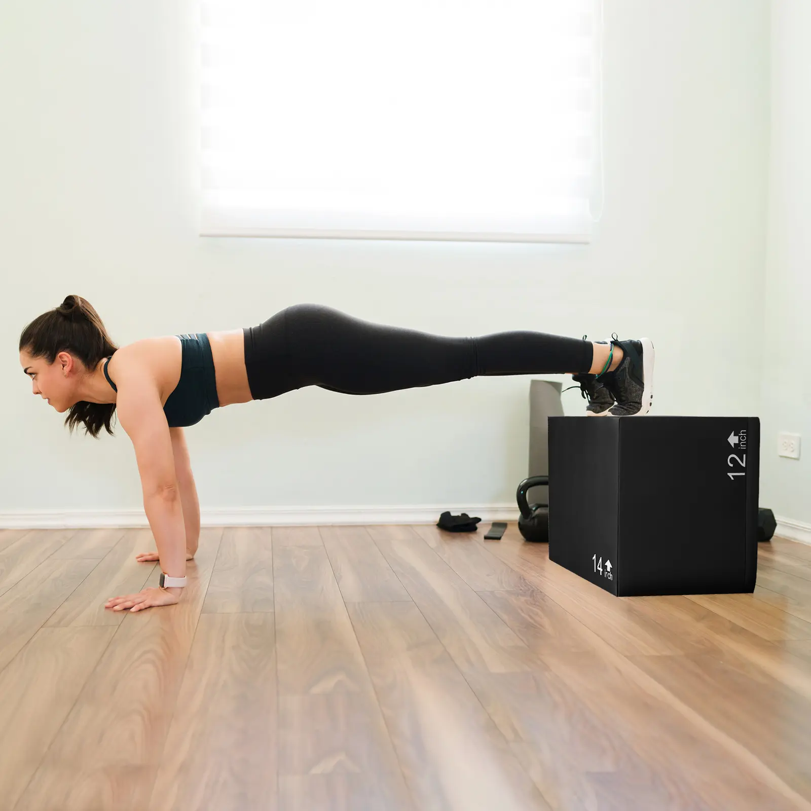 COSTWAY - 3 In 1 Foam Plyometric Box with 3 Heights and Easy-to-Clean PU Cover-16 Inches COSTWAY - 3 In 1 Foam Plyometric Box with 3 Heights and Easy-to-Clean PU Cover-16 Inches