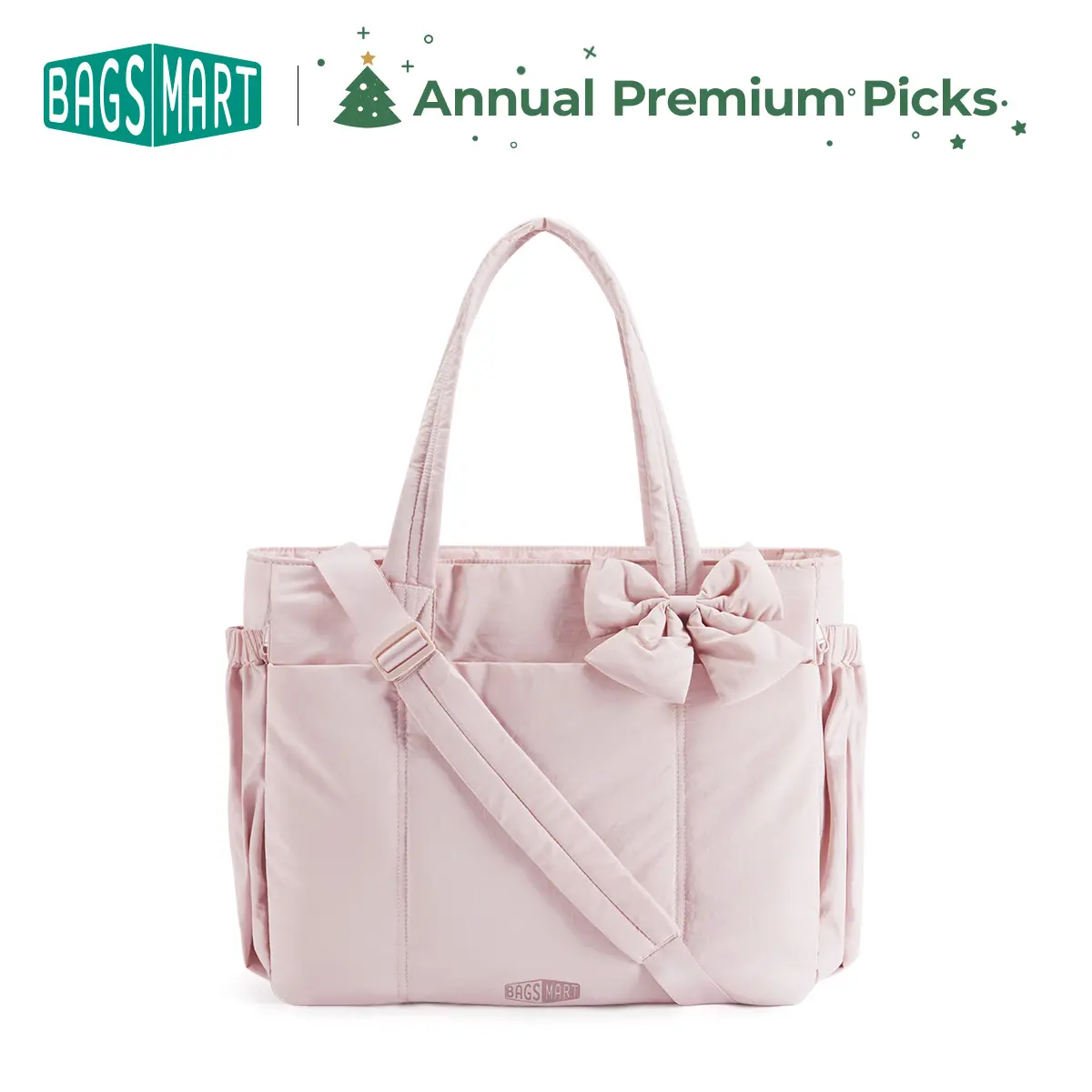 Bow Tote Bag-Pink
