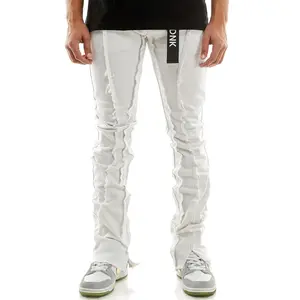 STACKED RAW PANTS