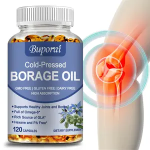 Buporai 120capsules contain borage oil, a glycerin supplement, 1000 mg, to support skin, hair, joint, and bone health.