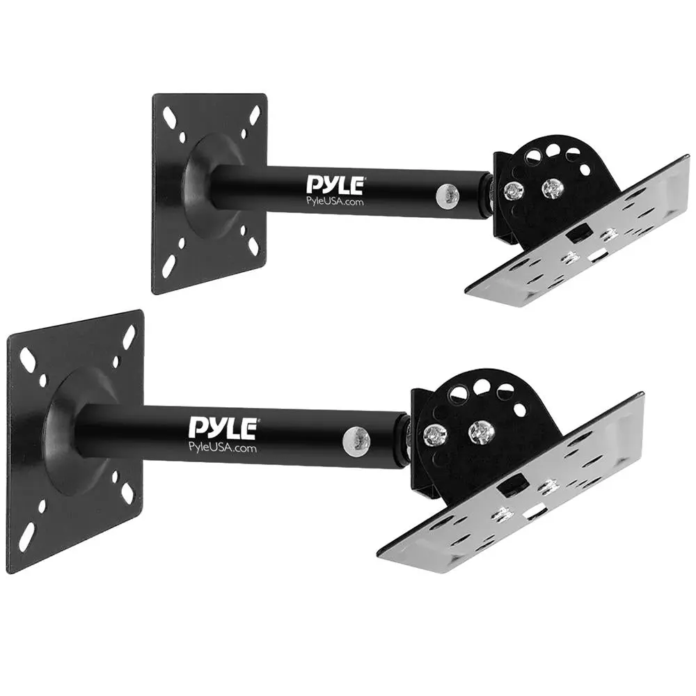 Universal Adjustable Swivel-Tilt Steel Speaker Wall-Ceiling Holder, 75 lbs Capacity Audio & Video Accessory, M6-M10 Hole Size, Ideal for Home, Office Use