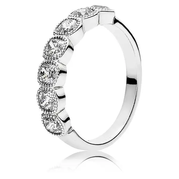 Pandora Alluring Cushion Ring, Clear CZ 191019CZ-50