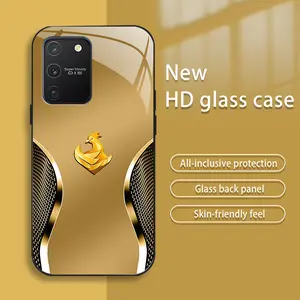 Suitable for [Galaxy S10 Lite] New high-end creative auspicious gold zodiac animal mobile phone case New business simple tempered glass mobile phone case affordable anti-fall and anti-fingerprint-888