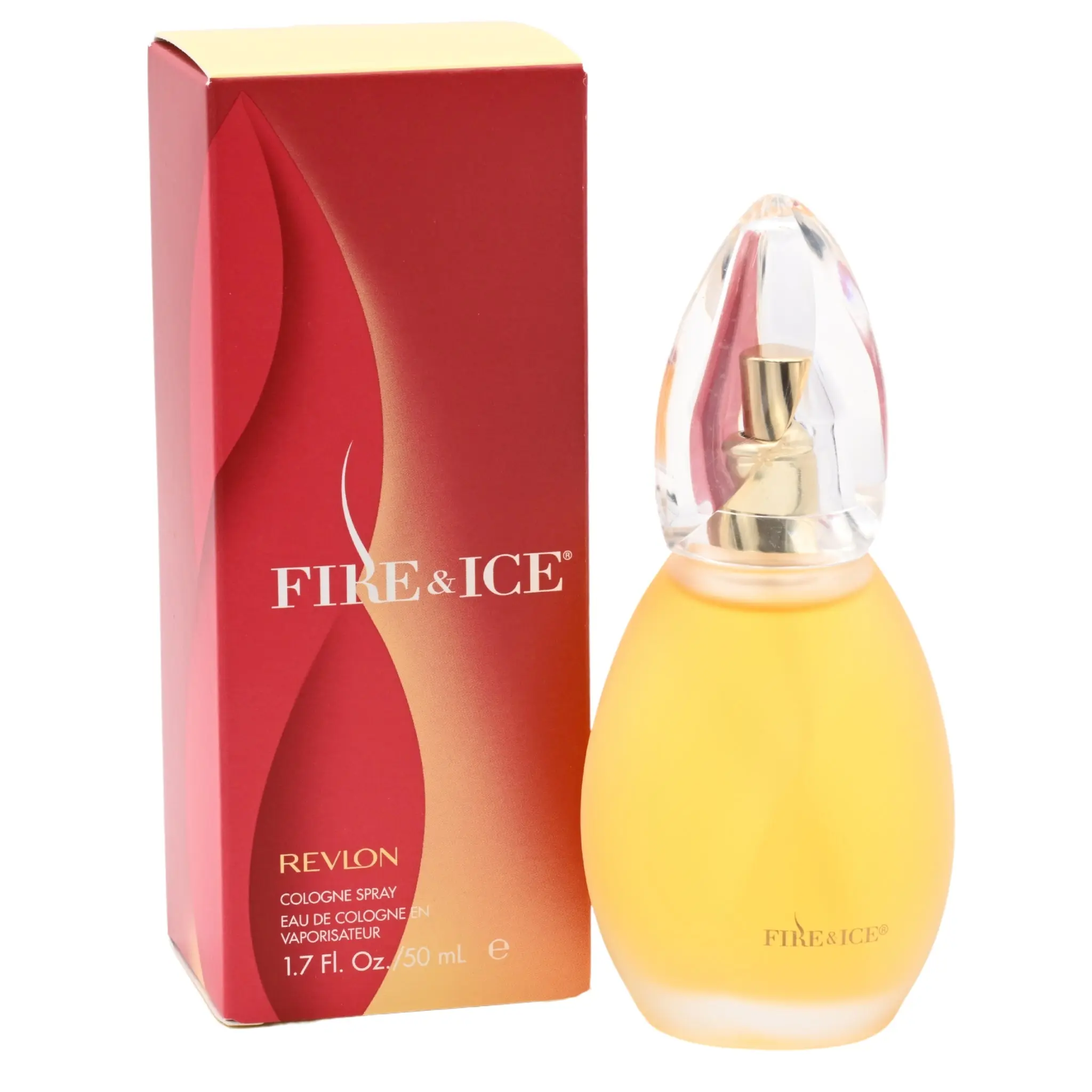 REVLON Fire and Ice Women's Eau de Cologne Spray - 1.7 oz, New in Box, Daytime Wear, Citrus Aromatic Tangerine Blend, Woody-Magnolia-Musk Notes, Boxed Feminine Elegant Women's Fragrance, Boxed Women's Fragrance