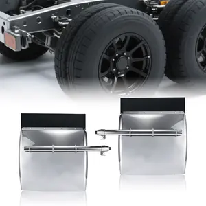 Quarter fender kit with tube Bracket , 24" x 24" or 24" x 29" size, stainless steel, mounting hardware, left & right, suitable for semi-trailer trucks