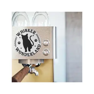 Whisker Wonderland Round Christmas Magnet