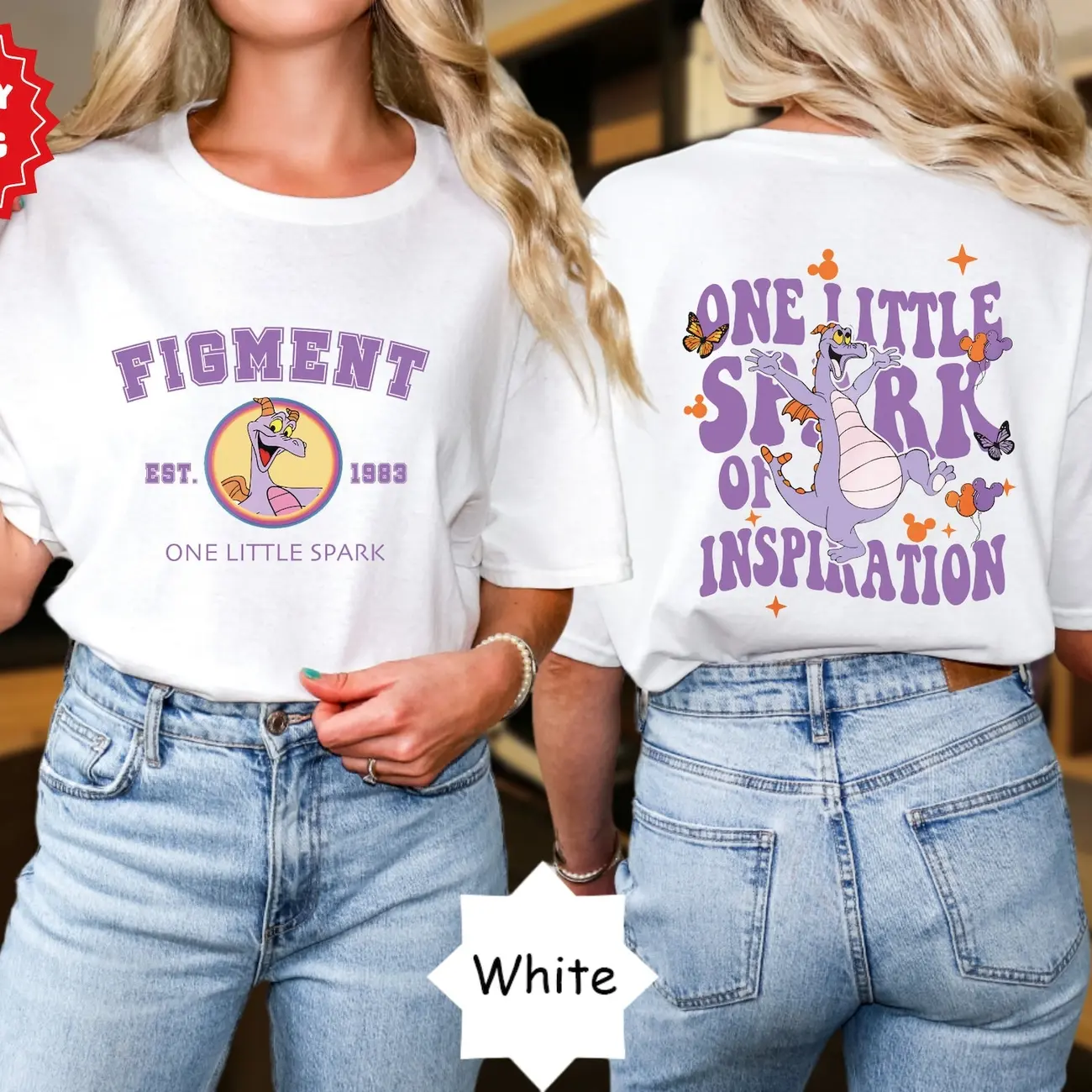 Figment Shirt, One Little Spark Of Inspiration, Figment Est 1983 Shirt, Epcot Figment Shirt, Magic Land Shirt