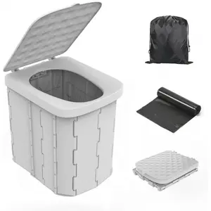 Portable Camping Toilet for Adults - Hapoon XL Portable Folding Toilet with Lid,Travel Portable Potty for Adults,Porta Potty Car Toilet