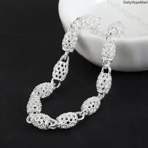 925 Silver Beads Charm Bracelet, Luxury Hollow Ball Design for Weddings & Parties