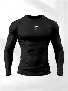 Men's Long Sleeve Athletic Workout Shirt, Breathable Quick-Dry Gym Top for Training & Daily Wear