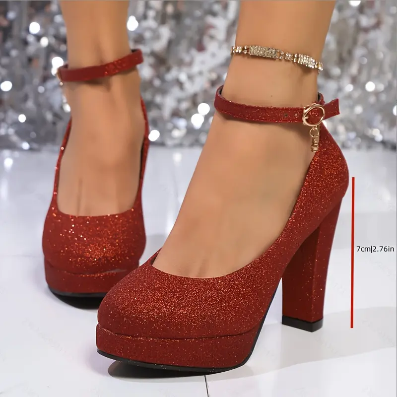 sparkly red heels - TikTok Shop