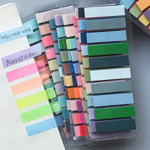 1400 Pcs PET Index Tabs, Morandi Color Gradient Translucent Sticky Notes, Reusable Binder Dividers & Page Markers, Color-Coding Labels for School Office Supplies, Student Gifts