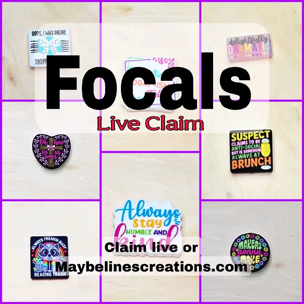Beadable silicone focals for diy crafts (live claim)