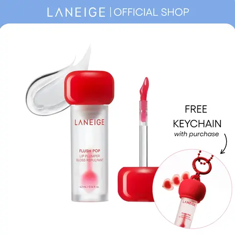 LANEIGE Flush Pop Lip Plumper, Lightweight Gel Lip Treatment with Hydrating, Moisturizing and Glossy Effects for Daily Use