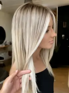 Soft 14 Inch Density150 Highlight Blond Straight Hair Wig 13x4, 100% Human Hair, Pre-Cut Baby Hair Lace Front, Women Daily Wear