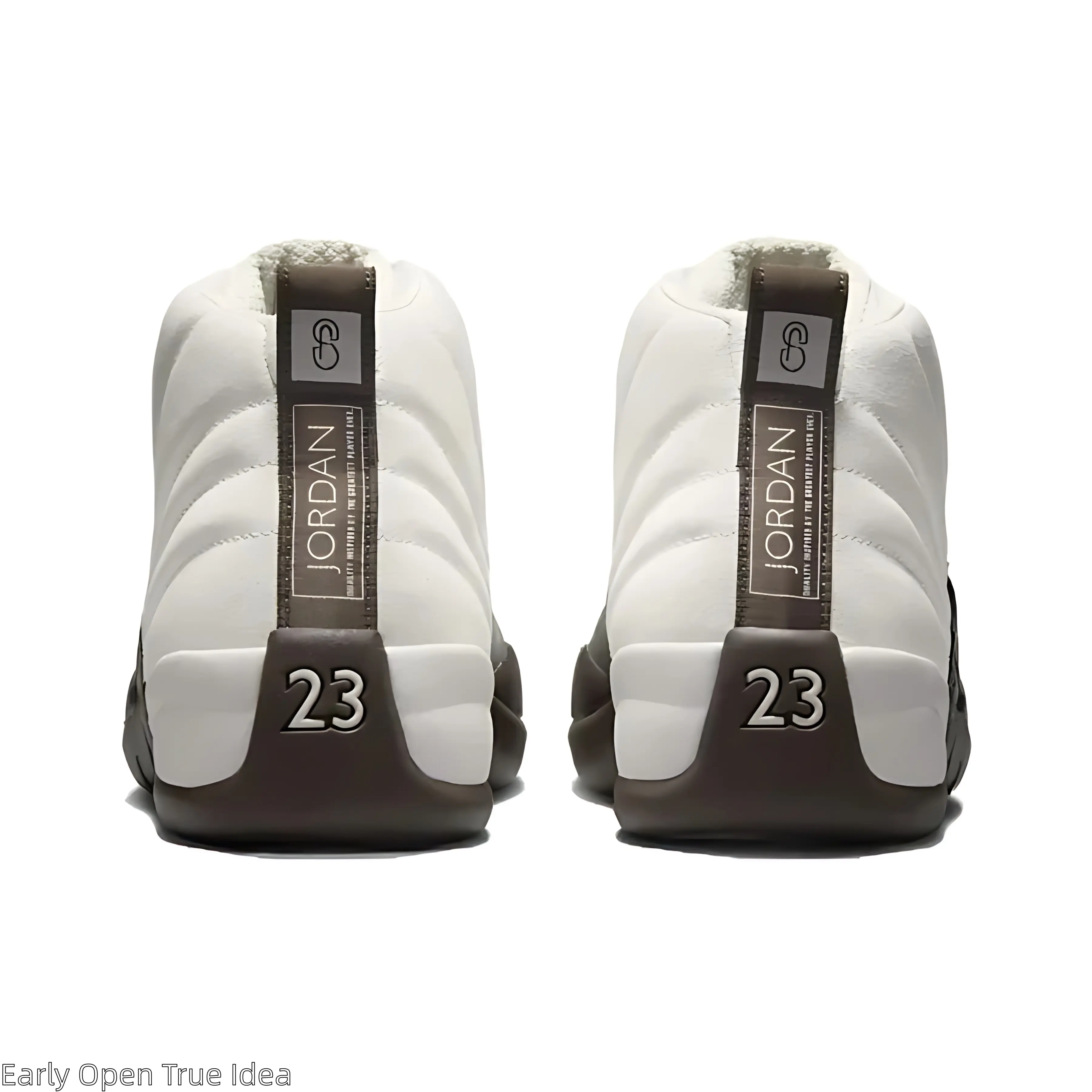 Cream White Dark Brown Color Block Leather Unisex Athletic Trainers Brand New Sealed with Original Shoe Box Stylish Retro High Top Sneakers for Daily Casual & Light Basketball Activities