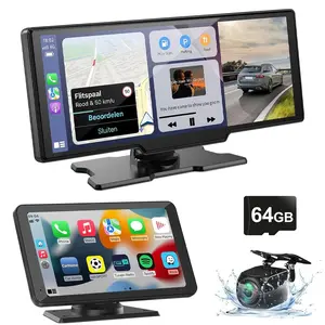 Portable Wireless Car Play Screen, 1 Count 7/10.26 Inch HD Car Play & Android Auto Screen with 2.5K Dash Cam & 1080P Backup Camera, Car GPS Navigation