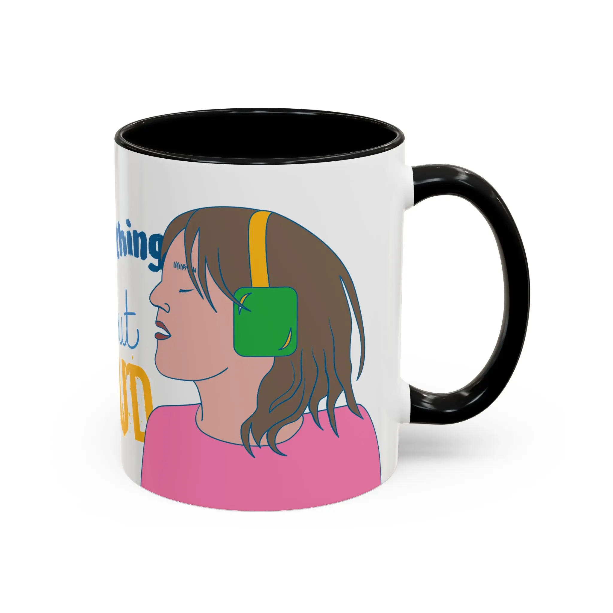 Glossy Printed Autism & Sensory Processing Advocate Ceramic Mug - Reusable Drink Cup, 11oz-15oz, Anything But Loud