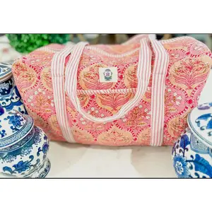 Trellis Quilted Duffle Bag