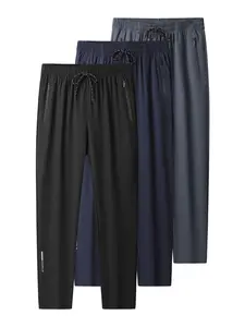 Men’s Lightweight Quick Dry Straight Leg Pants for Summer, Breathable Loose Fit Casual Trousers Ideal for Running and Jogging, Comfortable Menswear Perfect for Daily Commute, Travel, Vacation and Relaxed Outdoor Style Plain