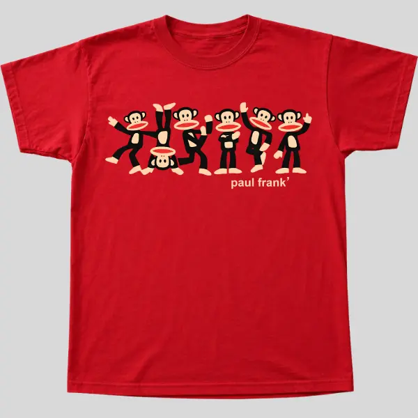 Vintage y2k Paul Frank Dancing Monkey Graphic Tee, Retro 2000s monkeys Unisex T-Shirt