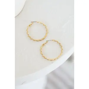 A Bit Twisted Hoops - Gold