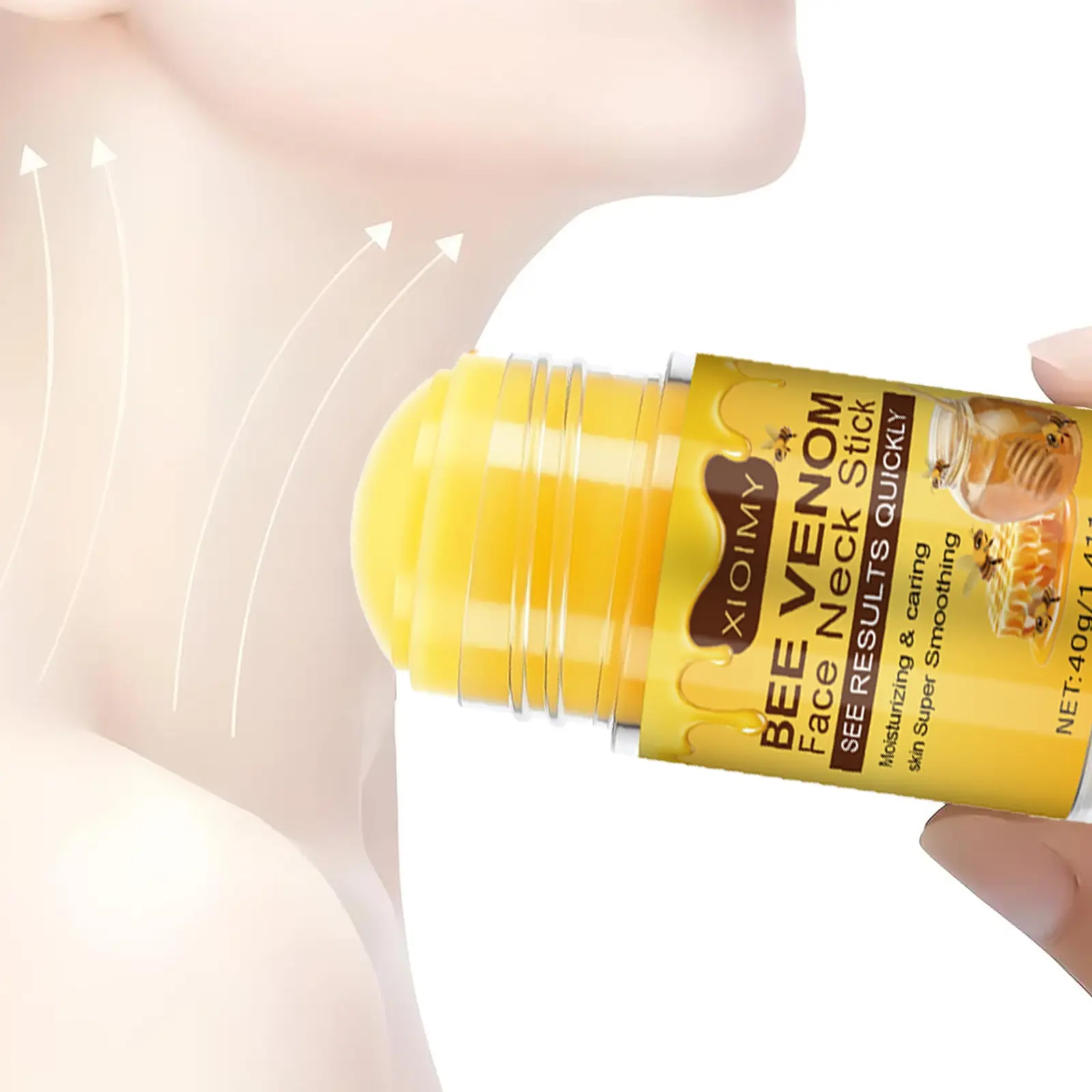 40g Bee Venom Facial & Neck Moisturizing Hydrating Balm Stick, Moisturizer Body Care, Deep Nourishing, Intensive Nourishing, Gentle, Contains Bee Venom, Suitable for Body, Neck, Knees, Hands, Legs, Waist Joints