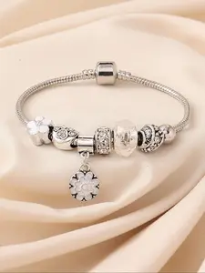 Fashionable Flower Design Charm Decor Bracelet, Fashion Jewelry for Party, Daily Clothing Decor, Trendy All-match & Exquisite Jewelry for Birthday Gift