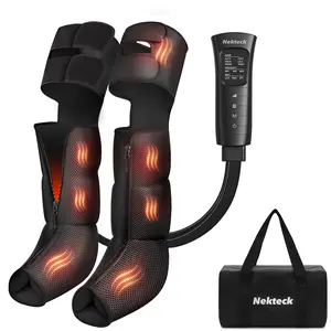 [Christmas Gift] Nekteck Leg Compression Massager with Heat Leg Massager for Circulation and Pain Relief, Air Compression Boot Massage Tool with 2 Heats 6 Modes 6 Intensities, Relaxation Gifts for Men Women Christmas