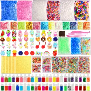 Summer Spring Gift Slime Accessories Kit for Kids – Slime Mix-Ins Craft Supplies (Charms, Glitter, Foam Balls, Sequins) – DIY Craft Supplies, No Glue Included