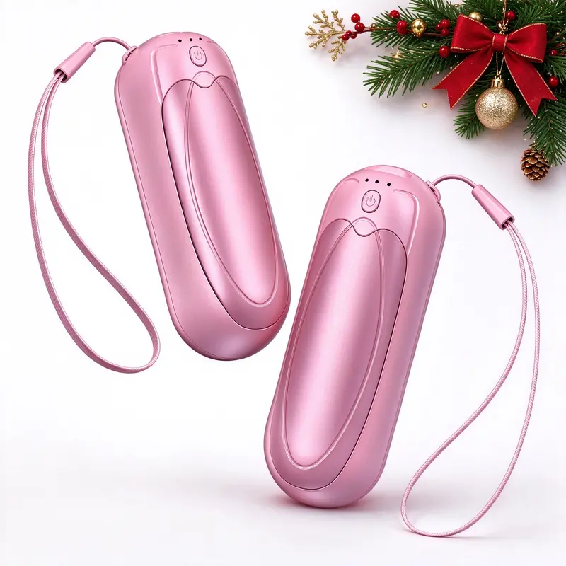 Hand Warmers 7000mAh Rechargeable 2 Pack,Electric Portable Pocket Heater with 3 Levels Warmth Instant 3-Second Heat 22h Marathon Warmth Gift for Women Men